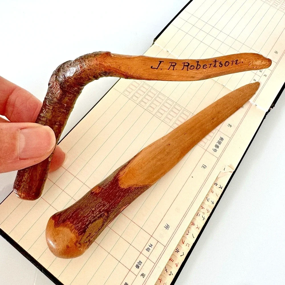 VTG Antique Camp Michikinikwa Indiana Carved Letter Opener Chief Little Turtle